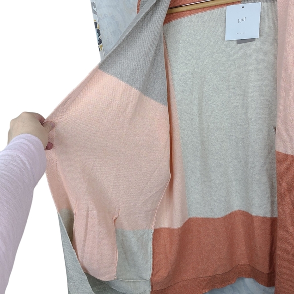 J.Jill Pure Jill Multicolored Colorblock Cardigan Size Large NEW - Picture 10 of 16